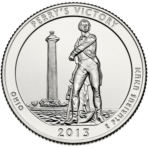 Perry’s Victory and International Peace Memorial Coin Lapel Pin Uncirculated U.S. Quarter 2013 Tie Pin