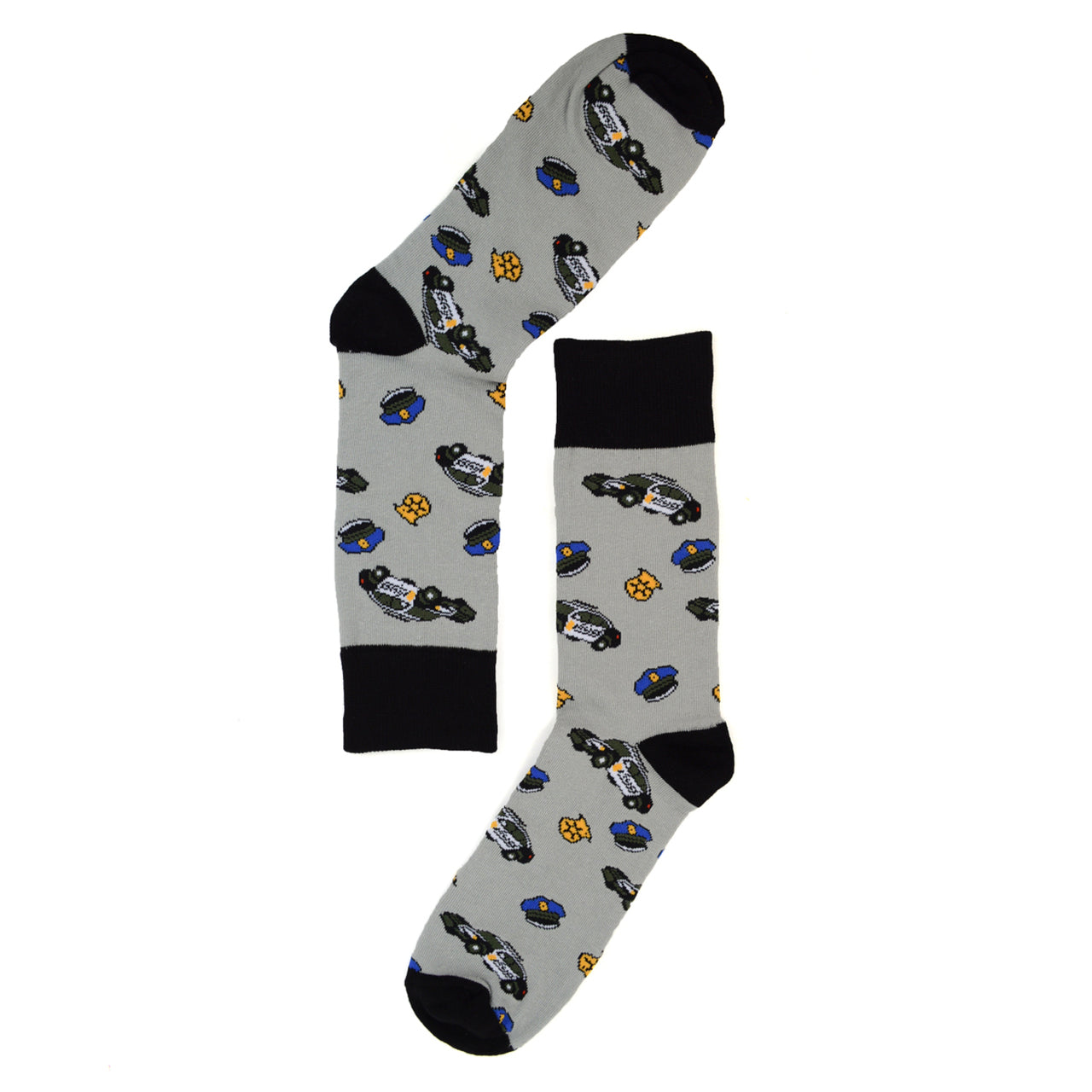 Fun Socks Men's Police Officer Novelty Socks Personalized Socks Dad Gifts Cool Socks Cop Socks Gift Cool Gift