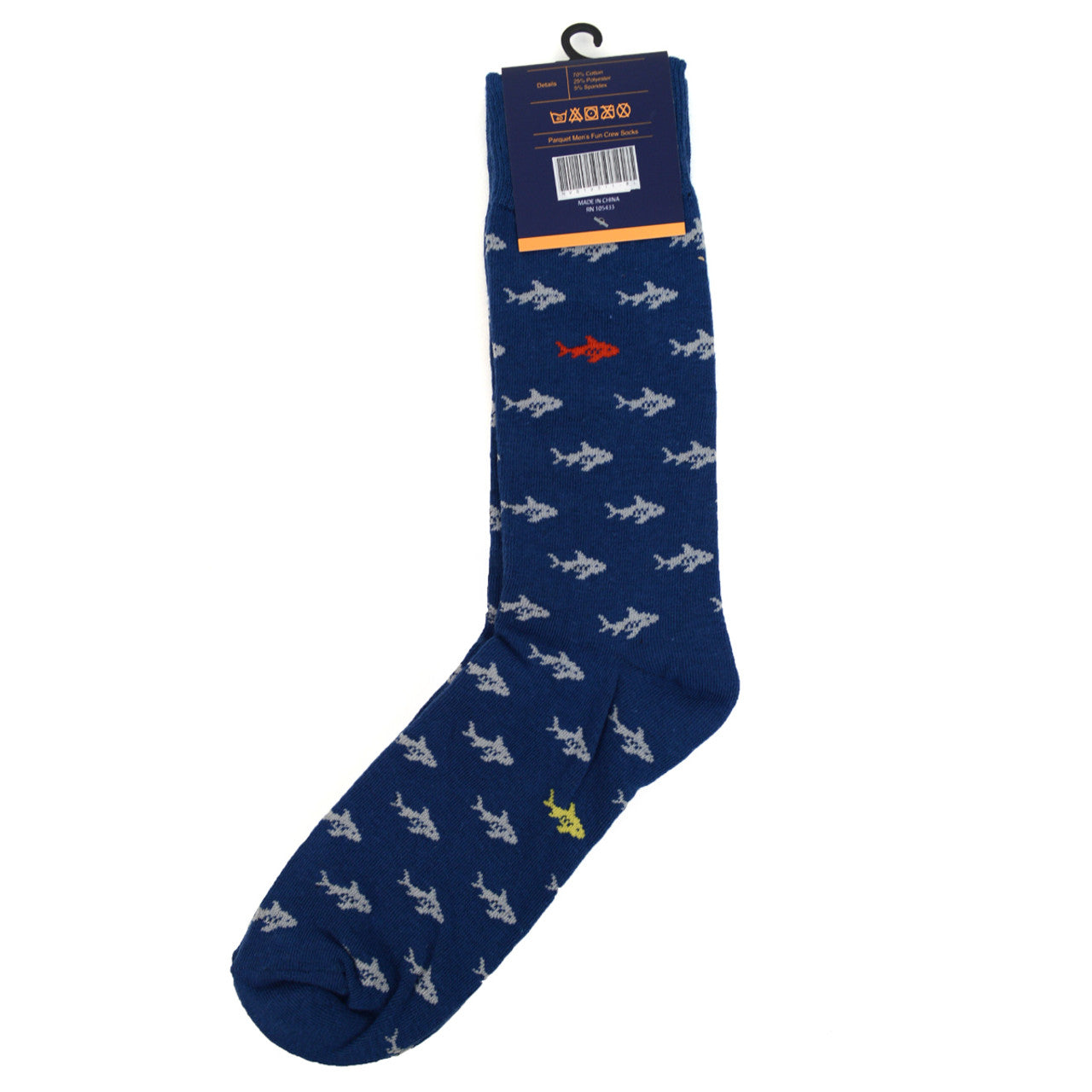 Men's Shark Novelty Socks Outdoor Fun Blue Ocean Beach Cruise Vacation Gift for Dad Sharks Everywhere Socks