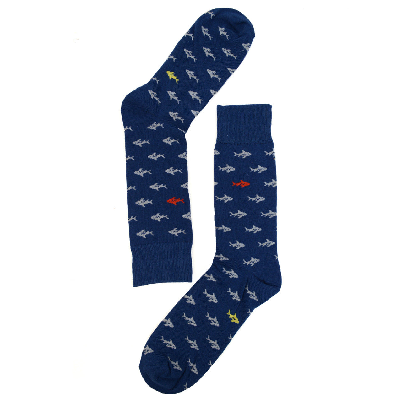 Men's Shark Novelty Socks Outdoor Fun Blue Ocean Beach Cruise Vacation Gift for Dad Sharks Everywhere Socks