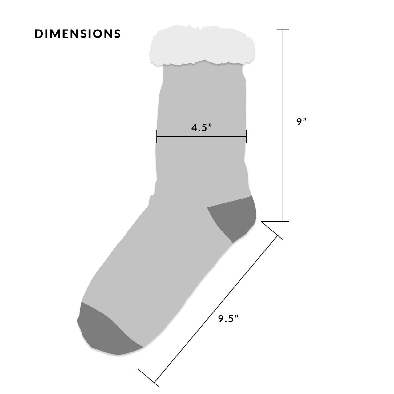 Cozy Socks Women's Plush Fleece Lined Sherpa Slipper Socks Grey and Black Design Fluffy Socks Warm Socks Fuzzy socks