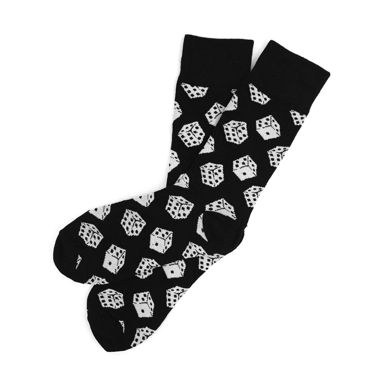 Men's Dice Novelty Socks Black White Dice Las Vegas Nights Lucky Gambling Socks Fun Dad Gift Boyfriend Gift Gambling Clothes Dice Apparel