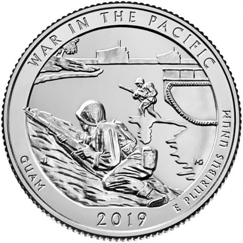 War in The Pacific National Historical Park Coin Lapel Pin Uncirculated U.S. Quarter 2019 Tie Pin