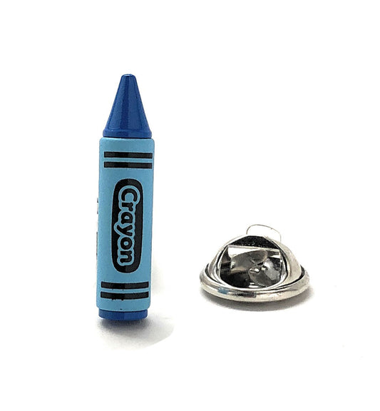 Blue Crayon Lapel Pin