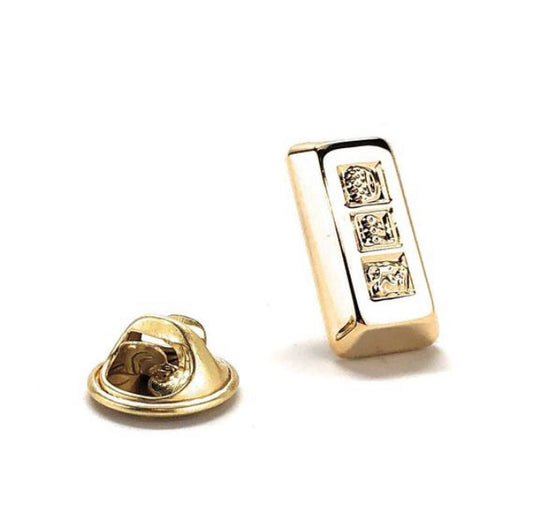 Gold Bullion Bar Lapel Pin