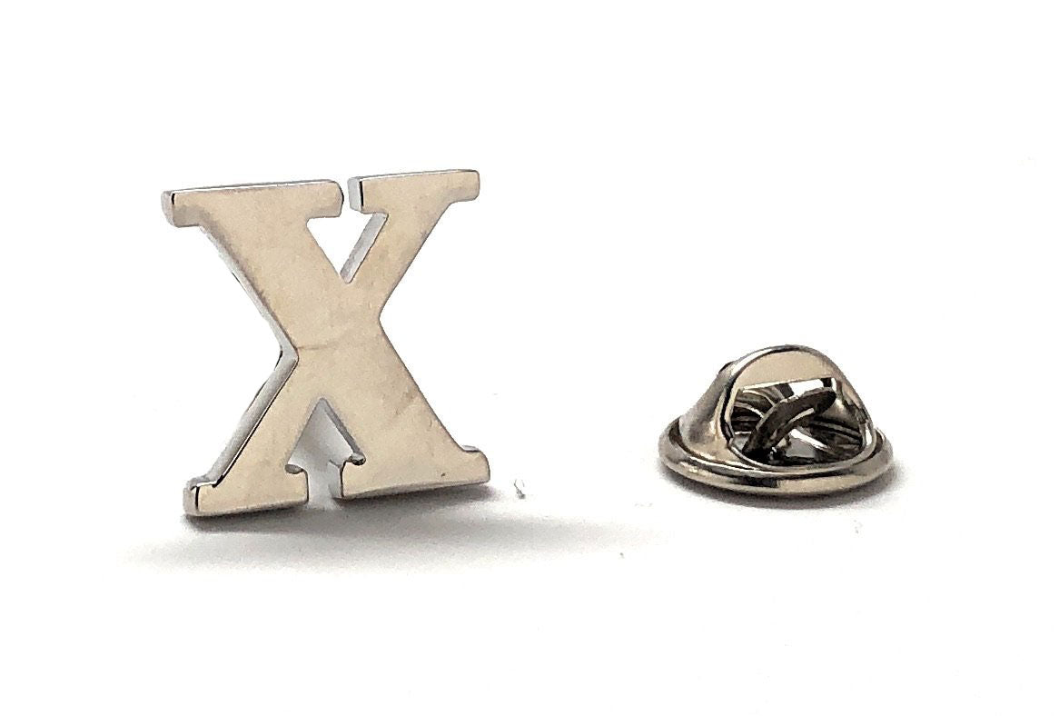 Letter X Lapel Pin