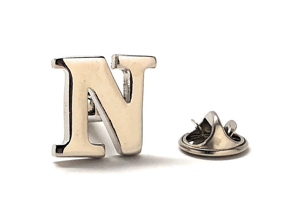 Letter N Lapel Pin