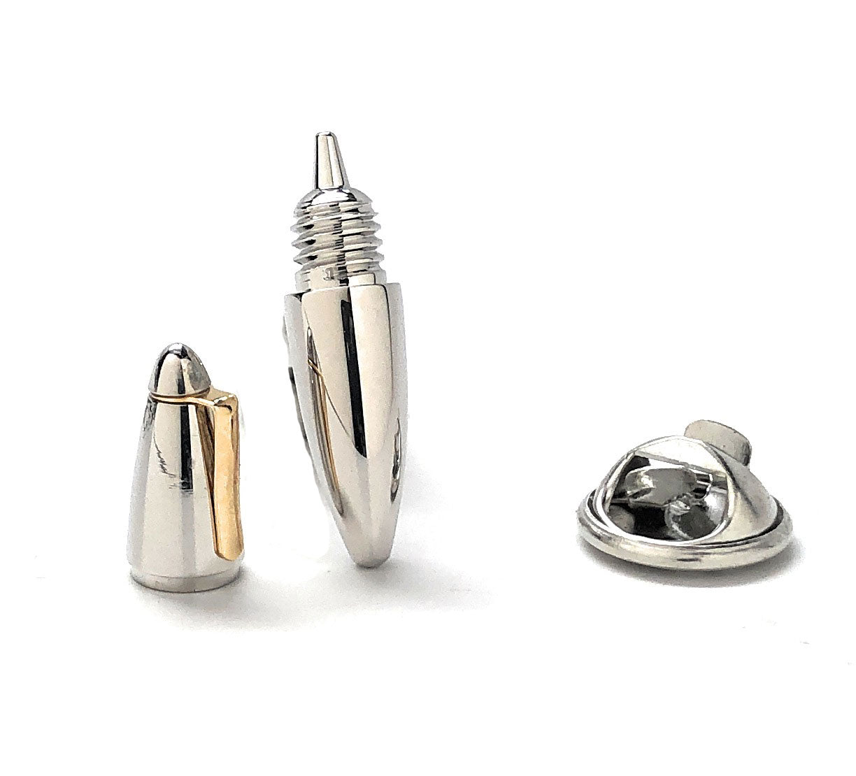 Writing Pen Lapel Pin Cap Off