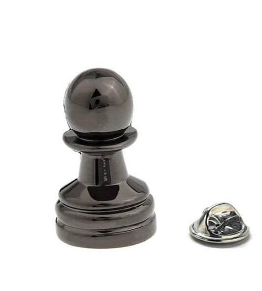Gunmetal Finish Chess Pawn Lapel Pin Backpack Pin