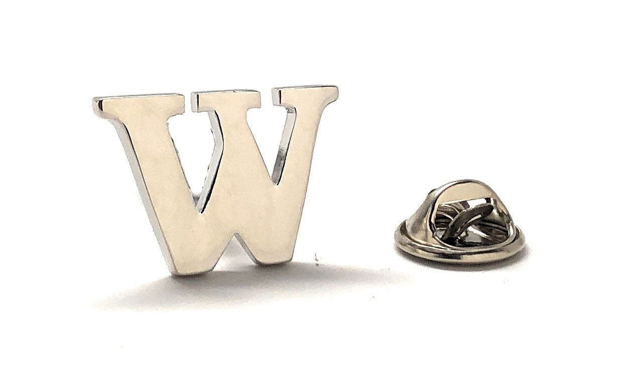 Letter W Lapel Pin