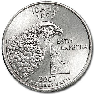 Idaho State Quarter Coin Lapel Pin Uncirculated U.S. Quarter 2007 Tie Pin