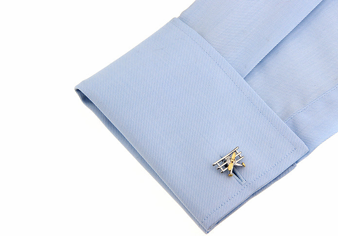 Triplane Cufflinks WWI Fighter Ace Airplane Cufflinks Plane Flyer Cuff Links Gift for Pilot Gift Airplane Lover Gift for Dad