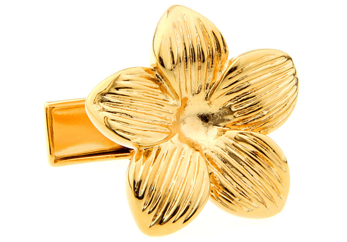 Hawaiian Golden Hibiscus Cufflinks Gold Lucky Hawaii Tropical Flower Wedding Groomsmen Cuff Links Groomsmen Cufflinks