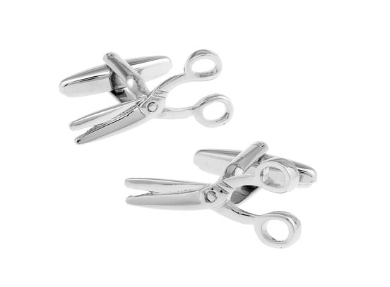 Hairdresser Cufflinks Scissors Cufflinks Silver Cutting Hair Stylist Jewelry Cuff Links Beautician Jewelry