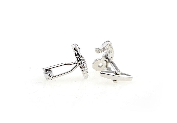 Seahorse Cufflinks Silver Rhodium Platted 3D Design Cuff Links