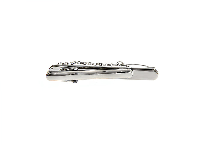 Rose Crystals Tie Clip Silver Rhodium Platting Silver Four Pink Grouping Crystals Tie Bar Wedding Tie Clip with Button Chain