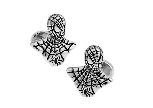 Spider man bust cufflinks