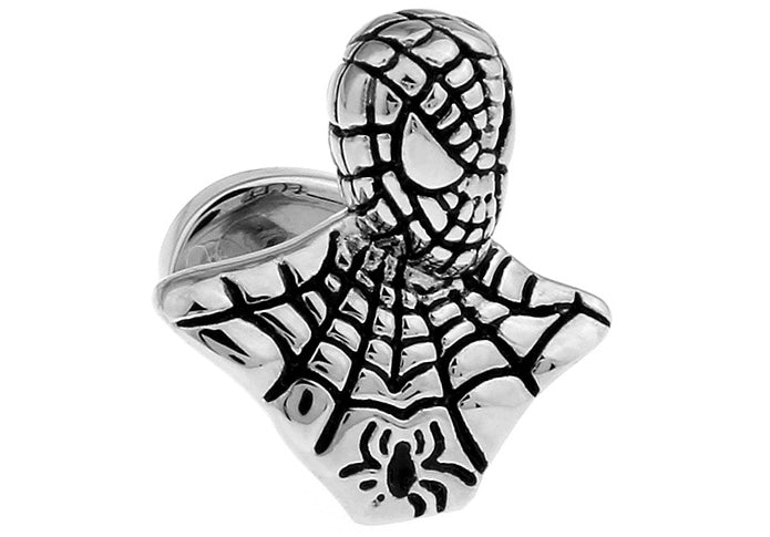 Spider man bust cufflinks