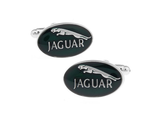 Jaguar Mens Suit Cufflinks Hood Emblem Cuff Links