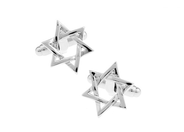 Men's Cufflinks Star of David Cut Out Design Cuff Links Rabbi Religious Gifts