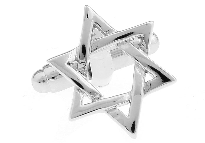 Men's Cufflinks Star of David Cut Out Design Cuff Links Rabbi Religious Gifts