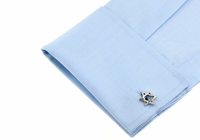 Men's Cufflinks Star of David Cut Out Design Cuff Links Rabbi Religious Gifts