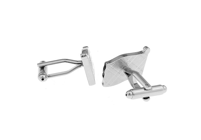 American Flag Cufflinks – red white and blue waving USA flag metal enamel cufflinks for men