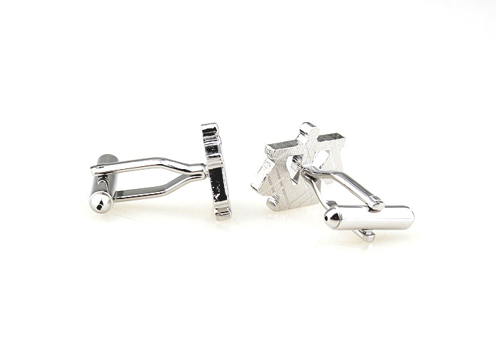 JayPins Silver Scales of Justice Cufflinks – polished silver cufflinks with black enamel detail representing fairness, balance, and professionalism, perfect for lawyers, judges, and law graduates.