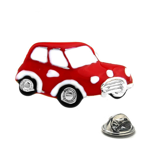 Car Pin Fun Cartoon Design Car Red Enamel Pin Finish Silver Lots of Details Design Super Fun Ride Car Lapel Pin Car Hat Pin Car Jacket Pin