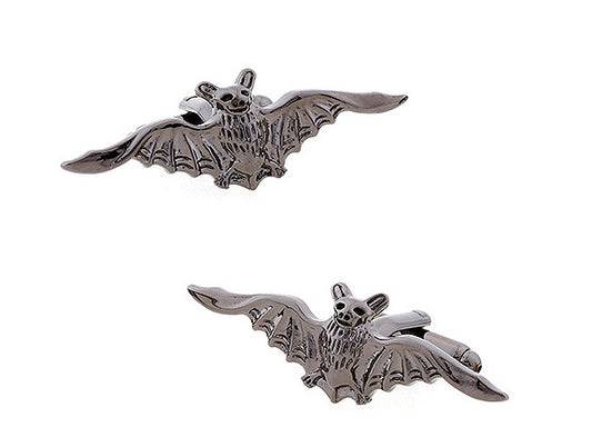 Halloween Flying Bat Cufflinks – Spooky Gothic Accessories for Men