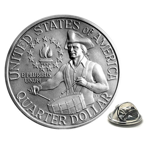 Bicentennial Uncirculated Quarter Lapel Pin 200th Anniversary of The Independence of The United States 1776 1976 Tie Pin