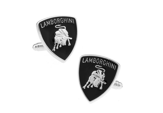 Lamborghini Mens Suit Cufflinks Hood Emblem Cuff Links