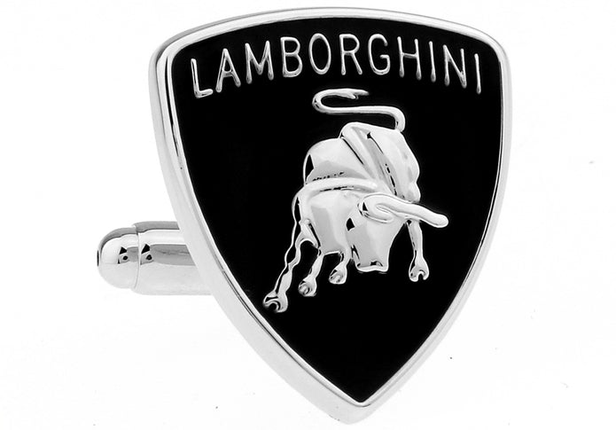 Lamborghini Mens Suit Cufflinks Hood Emblem Cuff Links