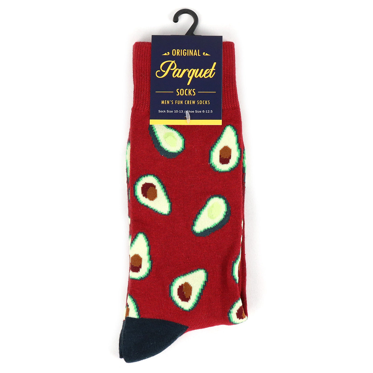 Fun Socks Men's Avocado Novelty Socks Burgundy For Guacamole Lovers Everywhere Dad Gifts