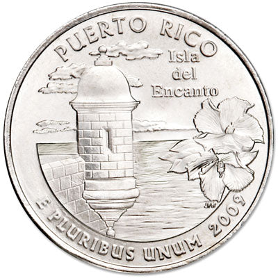 Puerto Rico Coin Lapel Pin Uncirculated U.S. Quarter 2009 Tie Pin