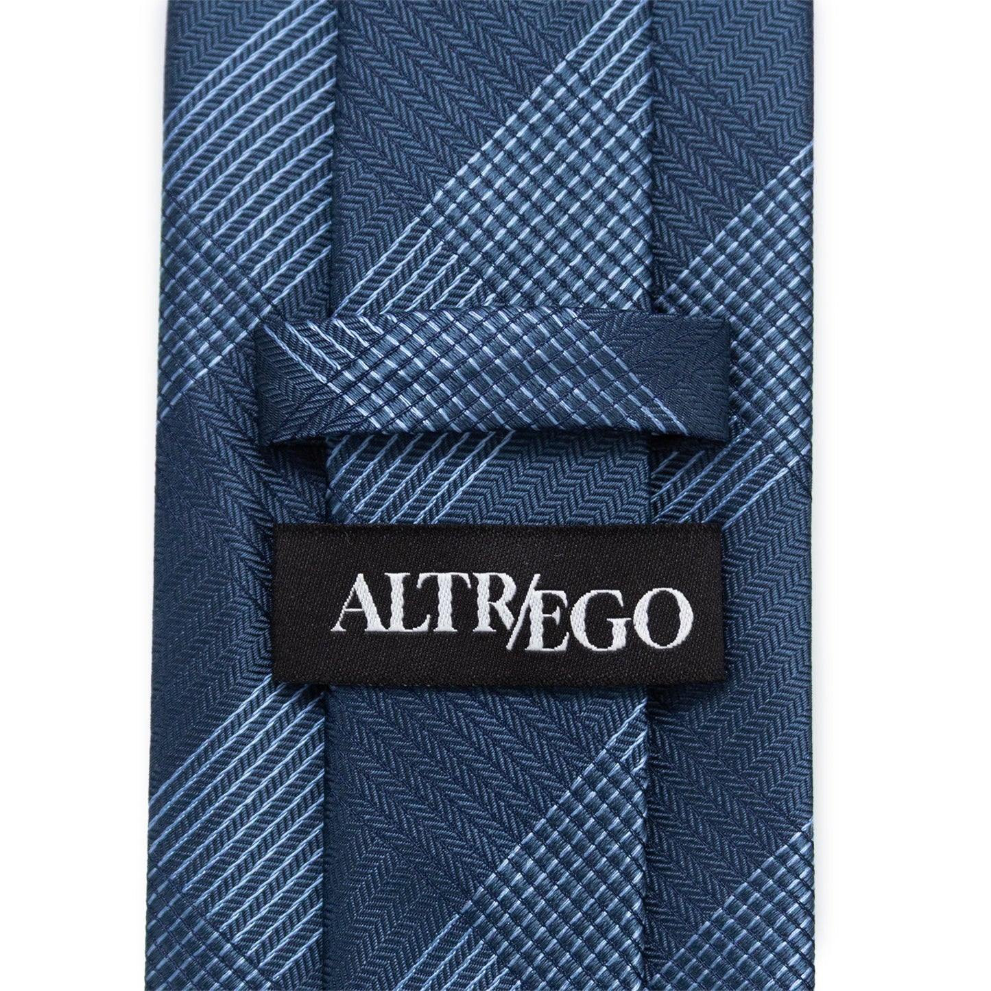 Best Dad Plaid Dark Blue Men's Tie