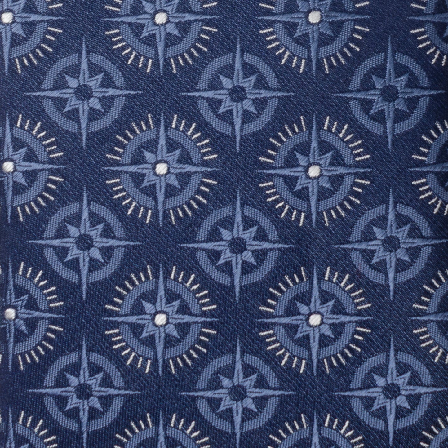 Compass Hidden Message Navy Blue Men's Tie