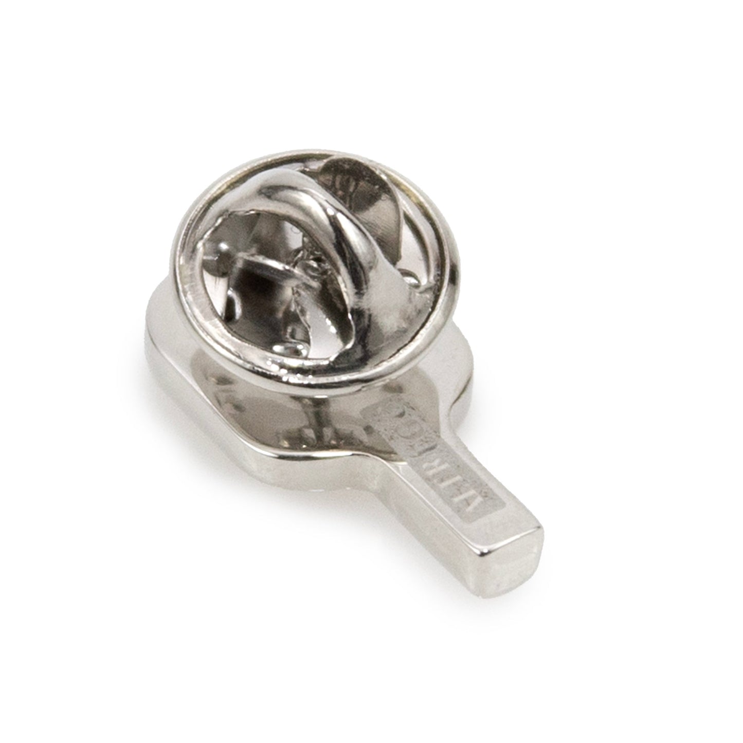 Metallic measuring scoop on a white background