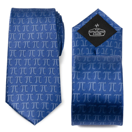Pi Mathematics Symbol Blue Men's Tie