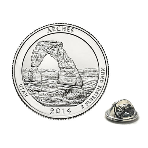 Arches National Park Coin Lapel Pin Uncirculated U.S. Quarter 2014 Tie Pin