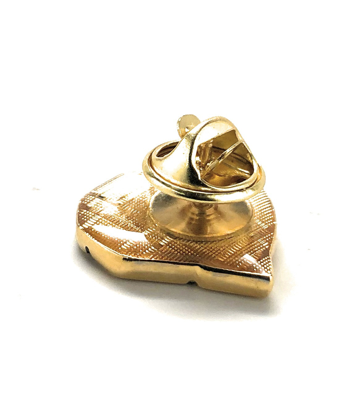 Gold Transformers robot emblem lapel pin with black detailing and gold clutch backing.