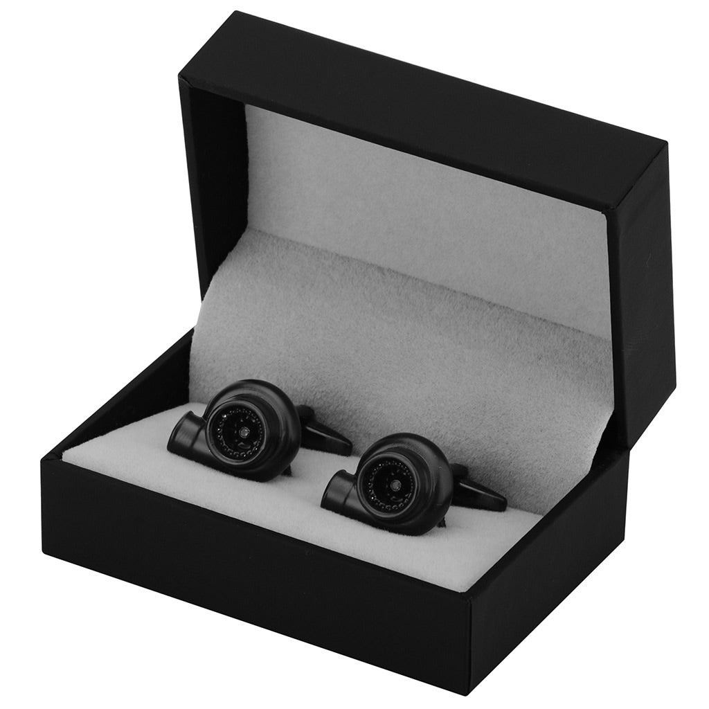 Black Edition Turbocharger Cufflinks Auto Mechanic Gift Racing Team Cuff Links Car Lovers Gift Automobile Racing Pride Turbo Charger