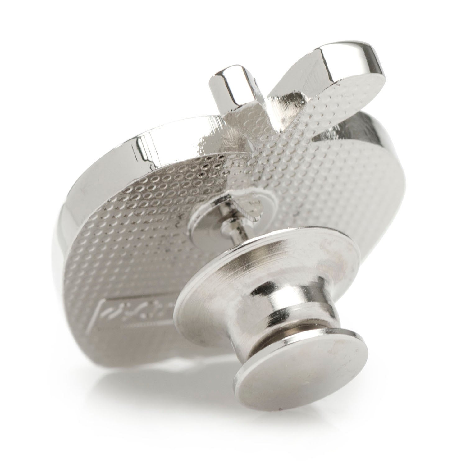 Metallic kitchen tool on a white background