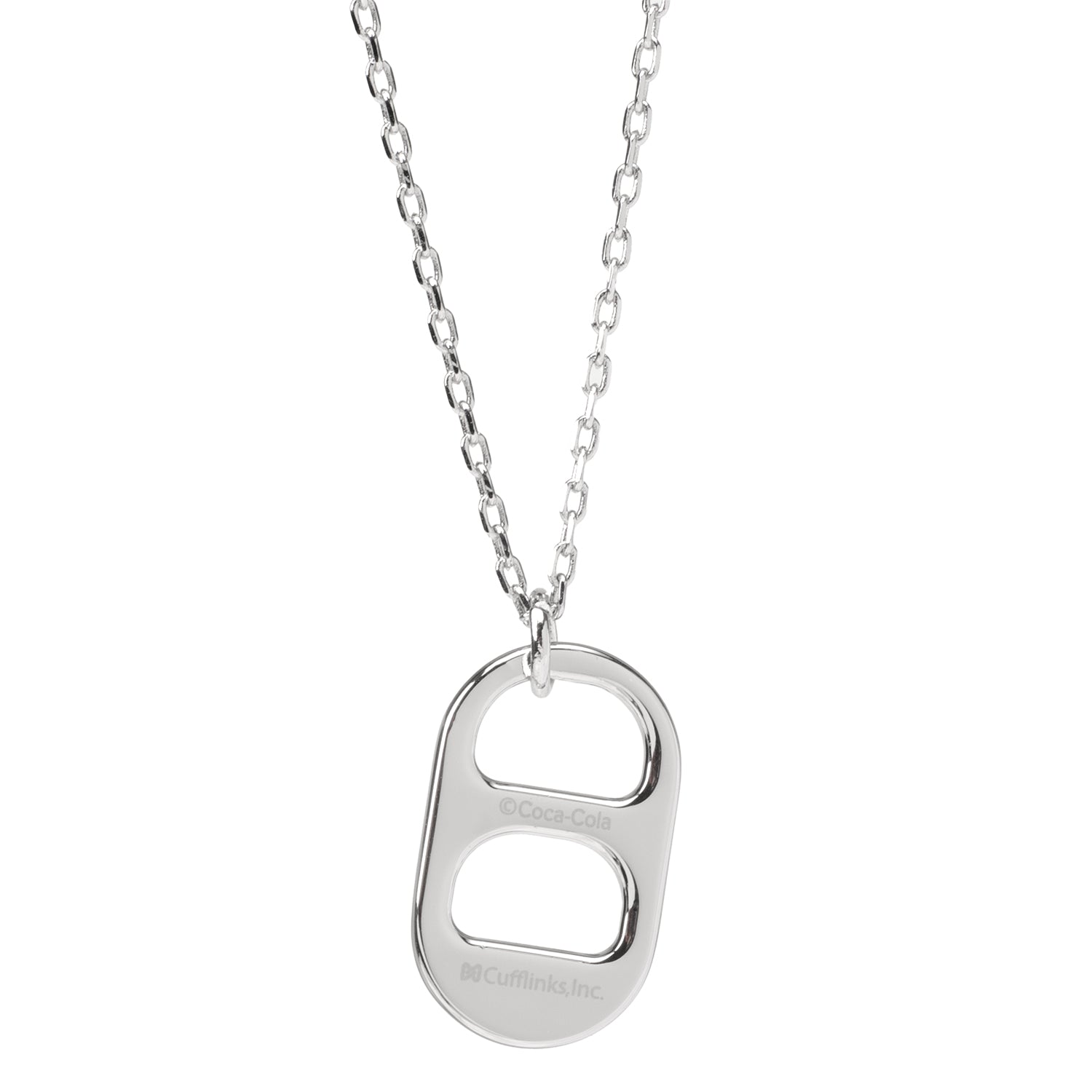 Diet Coke pull tab silver necklace – minimalist retro soda pendant