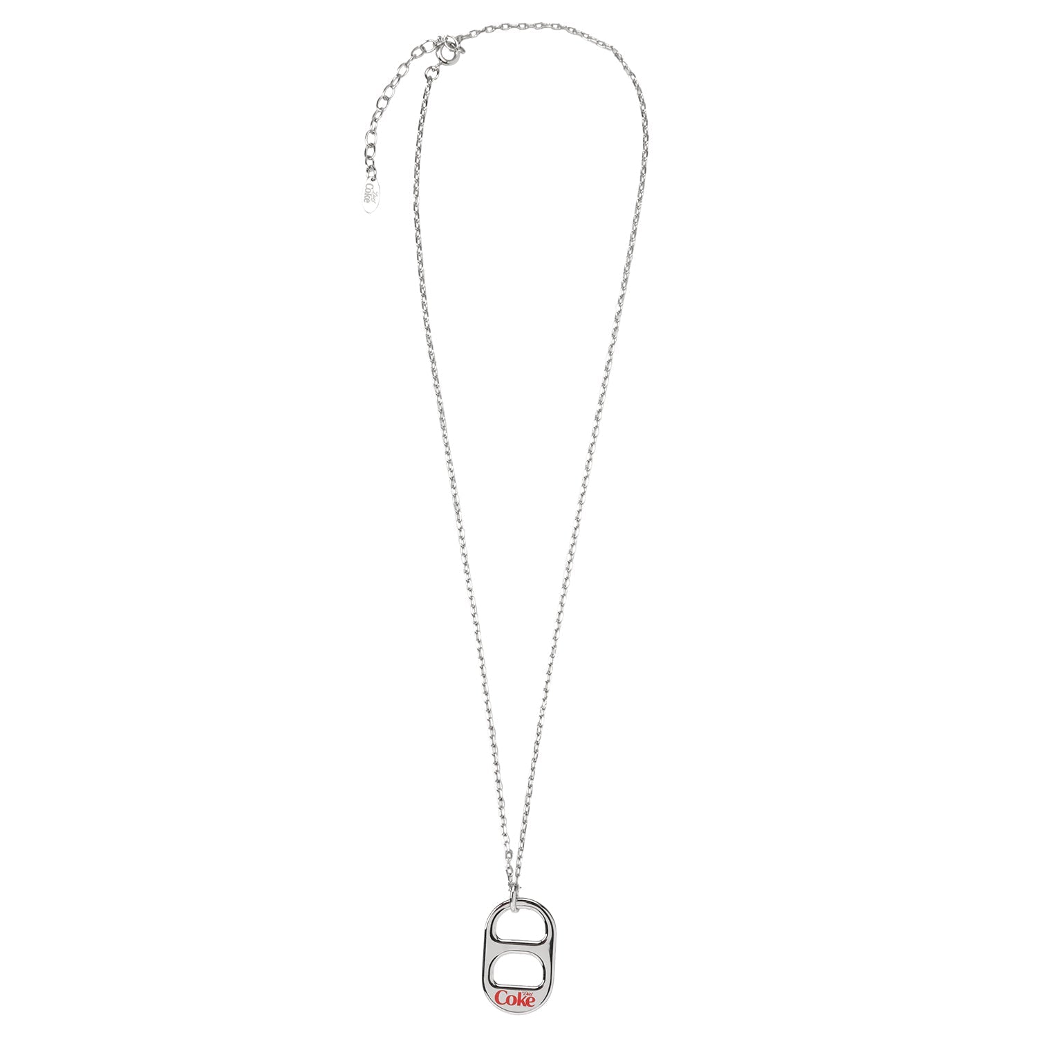 Diet Coke pull tab silver necklace – minimalist retro soda pendant
