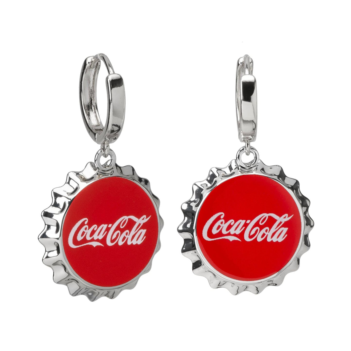 Coca-Cola Red Bottle Cap Earrings