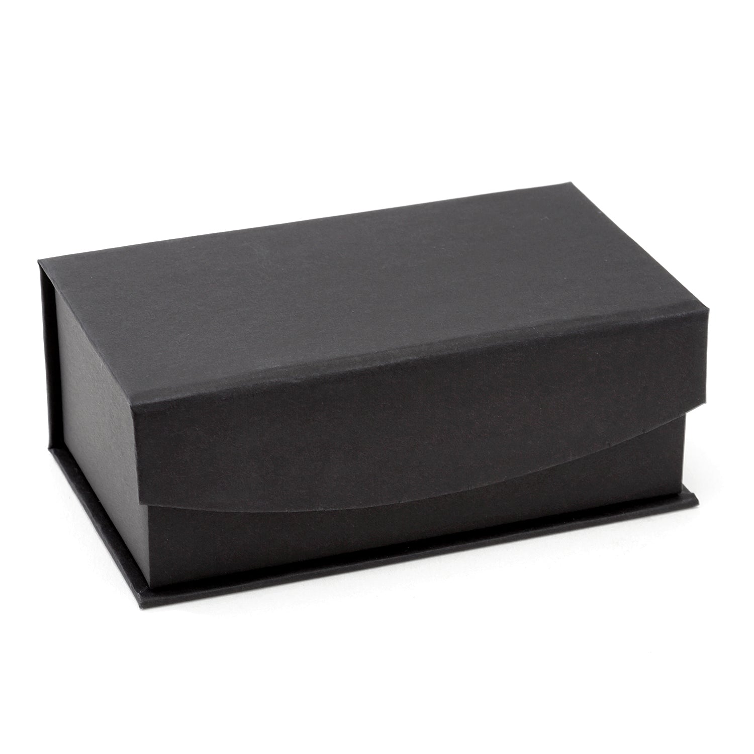 Black rectangular box on a white background