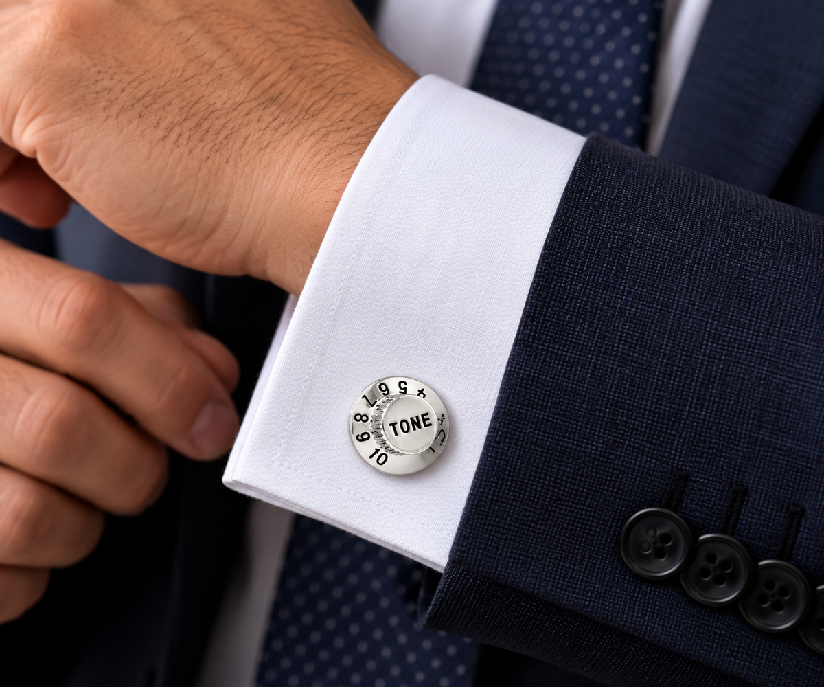 Guitar Tone Knob Cufflinks suit