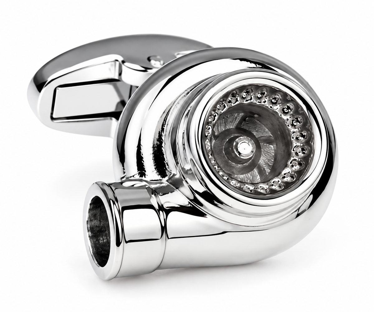 Turbocharger Cufflinks close up