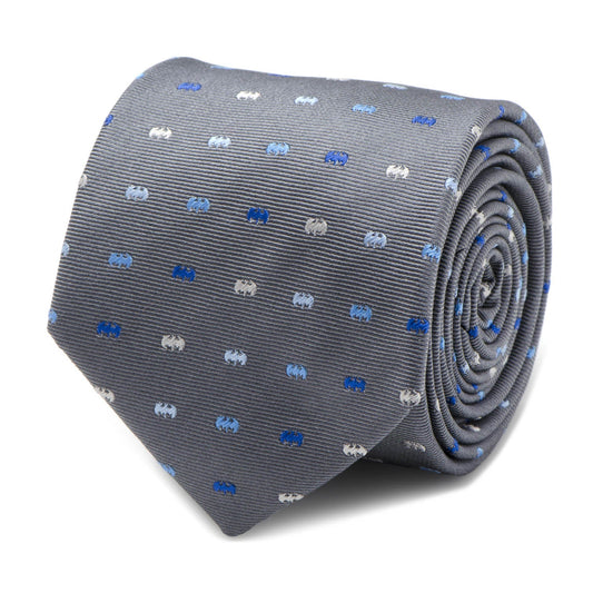 DC Batman Icon Gray Mens Tie